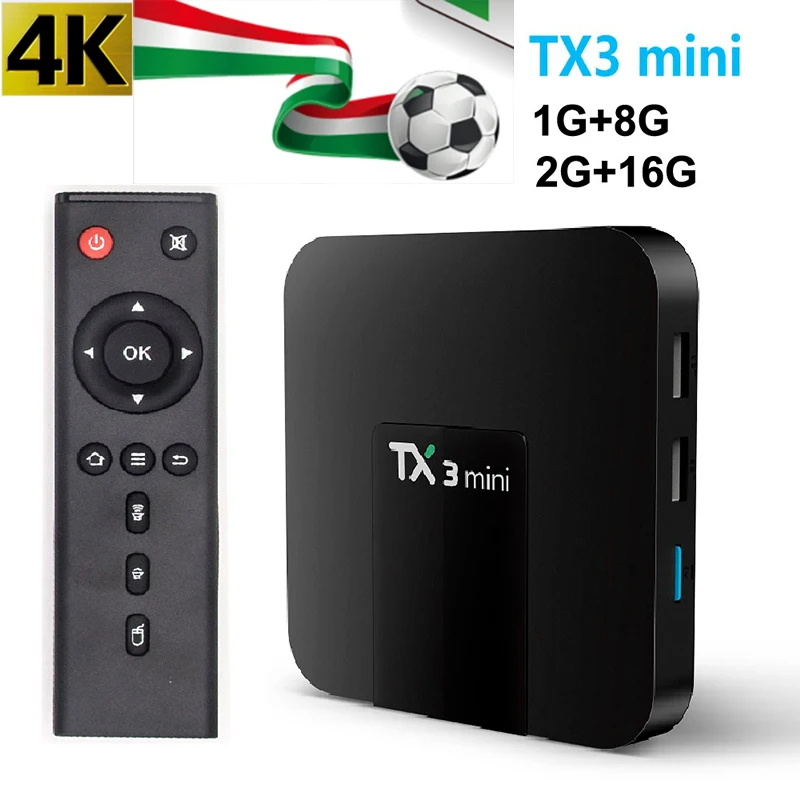 TX3 Мини ТВ-бокс Android 8,1 Smart tv BOX 2 Гб 16 Гб Amlogic S905W четырехъядерный телеприставка H.265 4K WiFi медиаплеер TX3mini 1 ГБ 8 ГБ