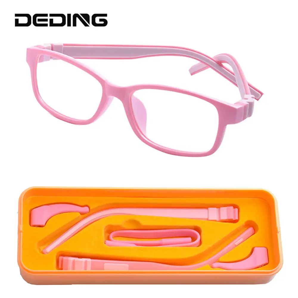 Kids Eyeglasses Frame eyeglasses frames eyeglass frames 10-13 Years For Children 49mm-15mm 14G TR90&Silicon Frame/Temple Screwless