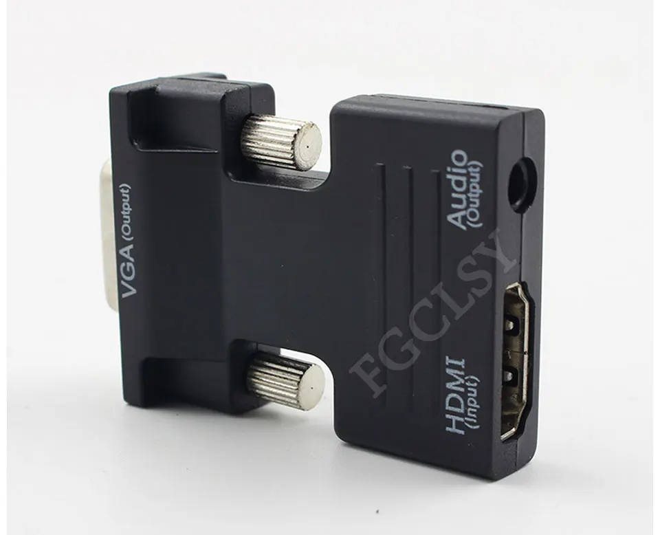 FGCLSY 1080P HDMI в VGA адаптер конвертер «Мама-папа» цифро-аналоговые аудио и видео конвертер кабель для ПК ноутбук ТВ коробка