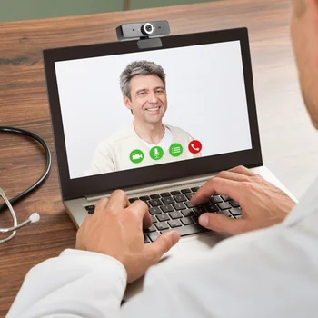 

USB 2.0 480P Webcam Computer Laptop Clip-on Camera with Built-in Mic for Video Chatting Network Meeting
