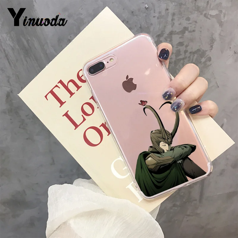 Yinuoda герой Marvel Loki красочные аксессуары для телефонов Чехол для iPhone X XS MAX 6 6s 7 7plus 8 8Plus 5 5S SE XR 11 pro max