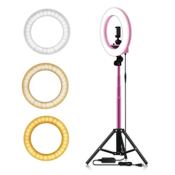 

14 Inch Dimmable 5500K LED Ring Light with 1.6M Tripod for Studio Lamp Photography YouTube Photo Makeup Ring Light