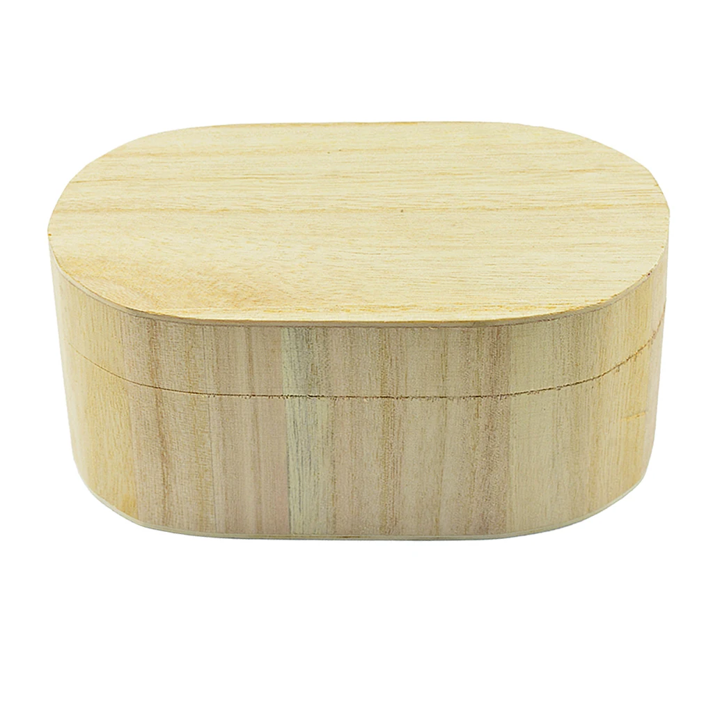 

Unfinished Oval Shape Wooden Box Gift Jewelry Box DIY Base for Kids Crafts