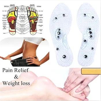 

1 Pair 8 Magnet Massage Insoles Deodorant Breathable Health Insoles One Size Suitale For 36-43 Yards