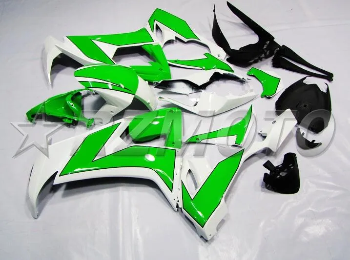 4 подарки Новые горячие продажи ABS Полный комплект обтекателя подходит для Kawasaki Ninja ZX-10R ZX10R 2008 2009 2010 08 09 10 Обтекатели набор зеленый белый