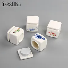 Керамическая Мини чайная Caddy белая фарфоровая бутылка для приправ, креативная герметичная банка, кухонная маленькая квадратная емкость для хранения специй
