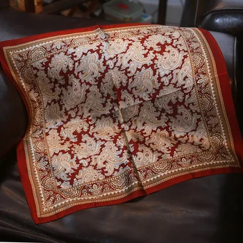 

New high quality silk scarf mulberry silk "cashew flower" silk scarf small scarf professional scarf