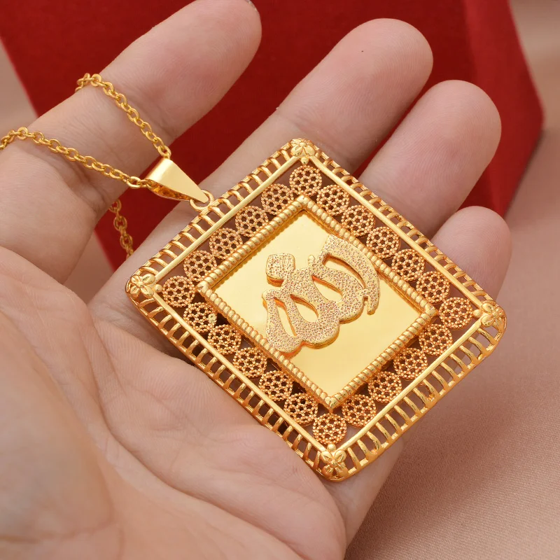 Kalung Liontin Dubai 24K Lapis Emas 
