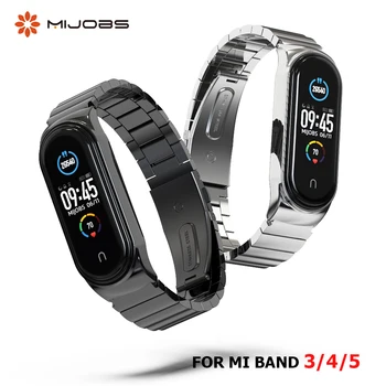 

For Mi Band Strap 5 4 3 Metal Stainless Steel For Xiaomi Bend Bamd Bracelet Global Version Correa Miband For Smart Accessories