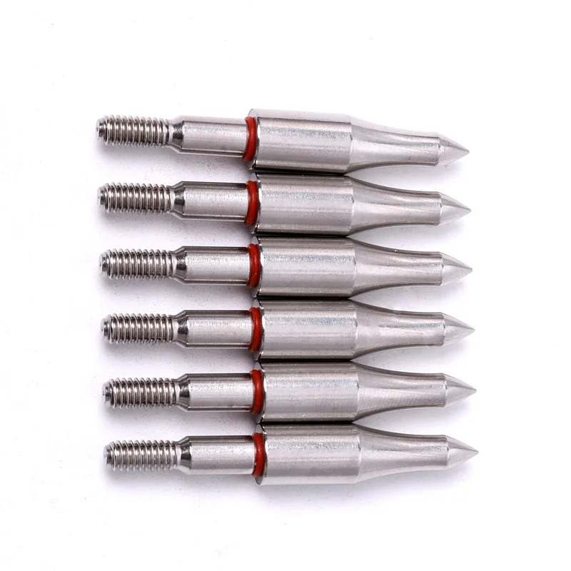Archery Arrow Broadhead 3/6/12/24pcs 75/100/125/150/175/200/250/300gn Stainless Steel Arrow Point Tip Broadhead Head ID6.2mm OD7.6/7.9mm Archery Arrow