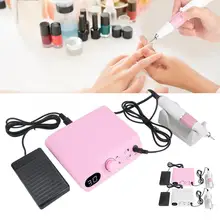 Портативный электрический шлифовальный полировальный станок для ногтей, ЖК-дрель для ногтей, инструменты для маникюра 100-240 В для дизайна ногтей