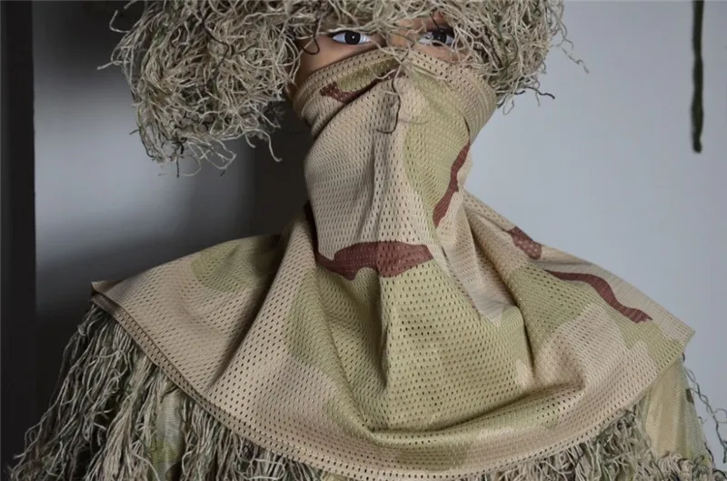 Хлопок Keffiyeh Шарф шемаг тактическая снайперская завеса сетка камуфляж шарф для страйкбола, пейнтбола, стрельбы, охоты, Wargame