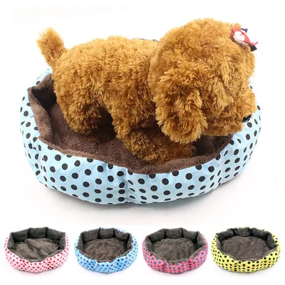 

Pet dog beds Kennel For small puppy dogs Cat Bed Mat Nest house Pet supplies Dog accessories Detachable Pet Mat Dots bed