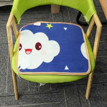 Электрогрелка 45x45 см, одеяло с подогревом, подушка для сиденья, коврик для зимнего стула, теплый, для офиса, дома, дивана, коврик с рисунками, случайный 220 В, 50 Вт