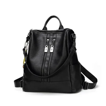 

Leather Backpack Women's 2019 New Style Korean-style Versatile Fashion Soft Leather Casual Multifunctional Dual Use Travel Back