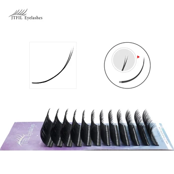 

JTFIL Flat Ellipse Eyelashes Maquiagem Split Tips Ellipse Shaped Natural Light Magnetic Ellipse Lashes