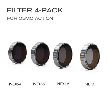 

4PC / 6PC ND8+ND16 ＋ND32＋ND64＋UV＋CPL Camera Lens Filters For DJI OSMO Action 4K Camera