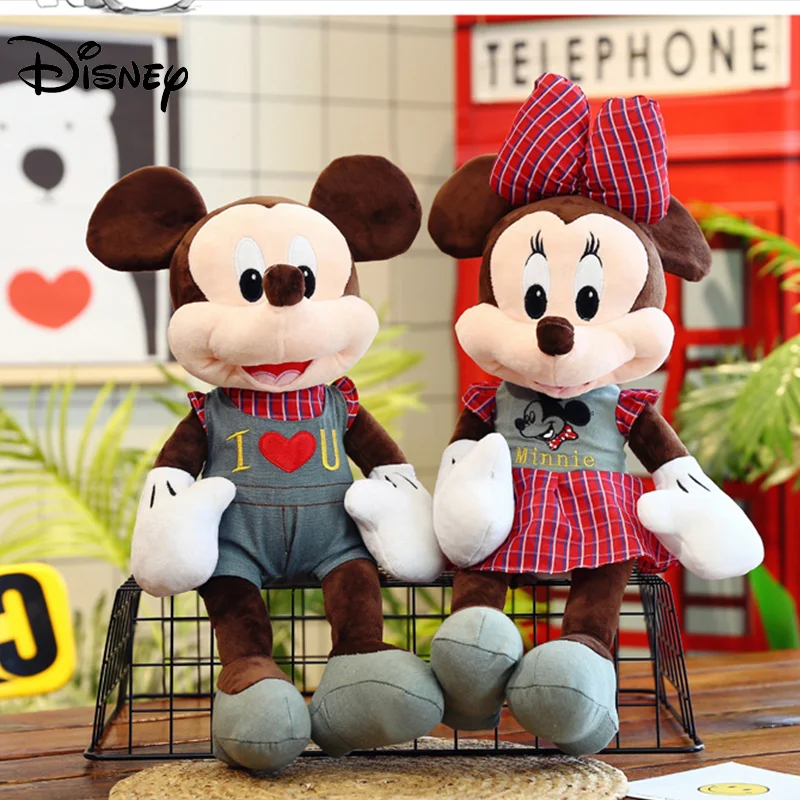 Высокое качество Disney 30 см 46 спящий Микки и Минни Маус детские плюшевые игрушки