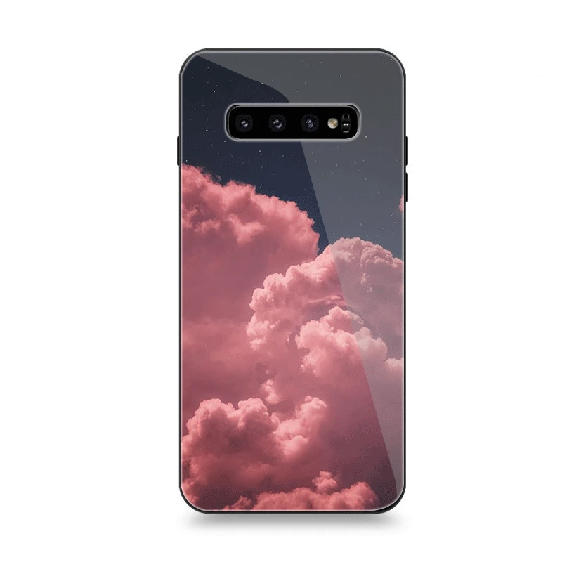 Мобильный чехол для телефона Стекло для samsung A10 A20 A30 A40 A50 A60 A70 S7 край S8 Plus Note 8 9 S10 крышка звездного неба