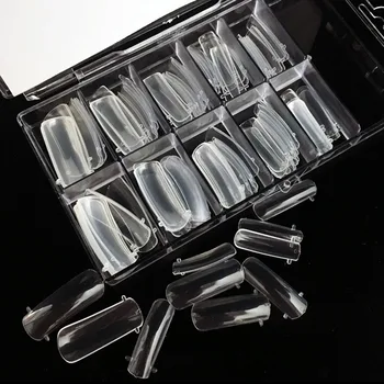 

100pcs/box Dual Form Nail Tips Dual Forms Nail System Acrylic Gel Building Mold Tip