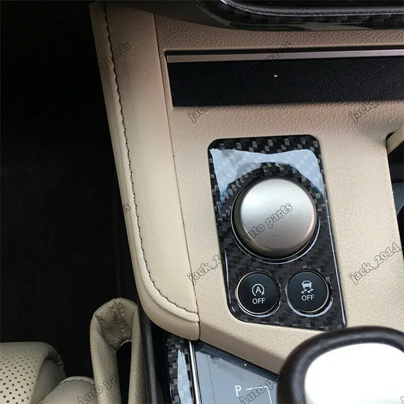 Углеродное волокно Крытый эко Кнопка украшения крышка отделка Подходит для Lexus ES200 250 300h 35
