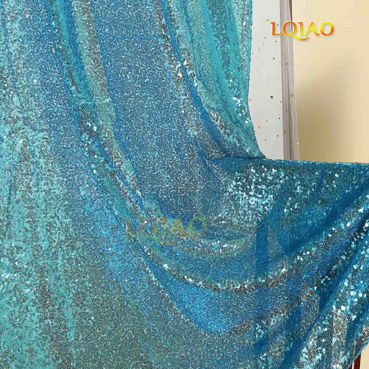 Turquoise LQIAO блесток проходы пол Бегун-белый 4FTX15FT Свадебный прохода бегун Серебряный ковер из блесток бегун для романтического свадебного украшения - Цвет: Turquoise