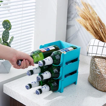 

2 Holes Durable Beer Soda Coke Drink Can Storage Box Fridge Drink Bottle Holder Refrigeration Kitchen Organizer Food Container