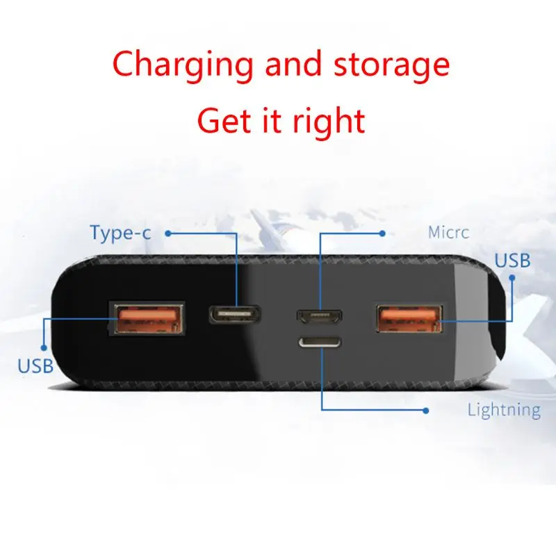 Внешний аккумулятор с двойным разъемом usb type-C, набор для самостоятельной сборки, 20000 мА/ч, 8x18650, чехол для зарядного устройства, Micro USB порт, Аксессуары для мобильных телефонов