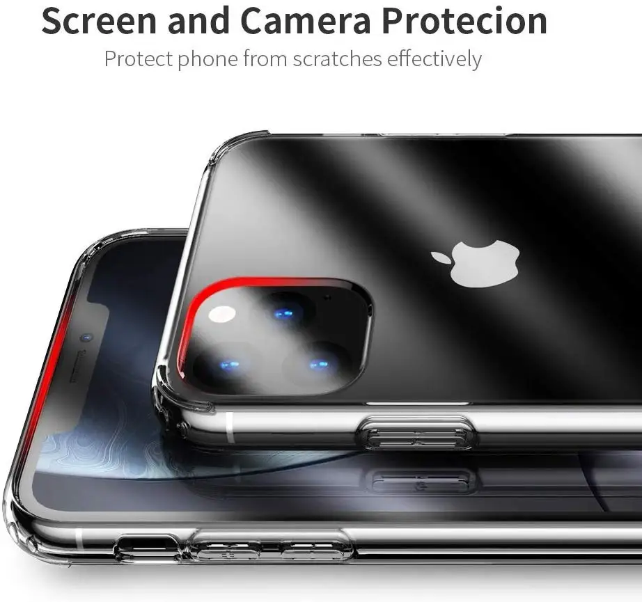 Arvin Case for iPhone 11 Pro Max Case Clear Shockproof Hard PC Soft TPU Ultra thin 3