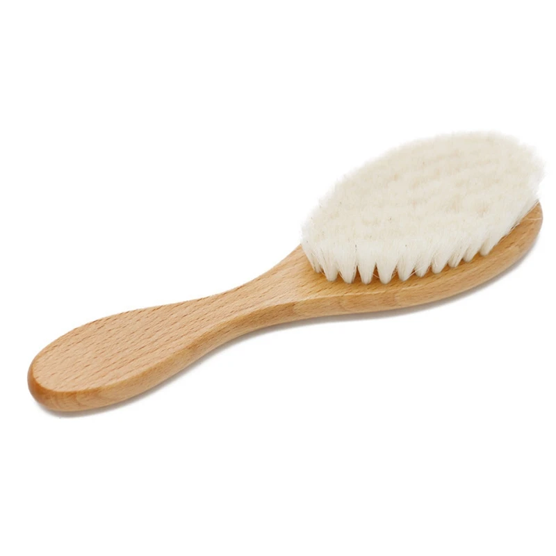 Wooden Handle Hairdressing Soft Fiber Brush Barber Neck Duster Cleaning Remove Brush Hair Styling Tools