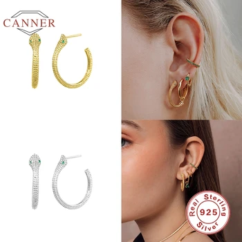 

ROMAD Snake Shape Earrings For Women 925 Sterling Silver Stud Earrings Pendientes Earrings Display Earcuff Aros Jewellery #9.8