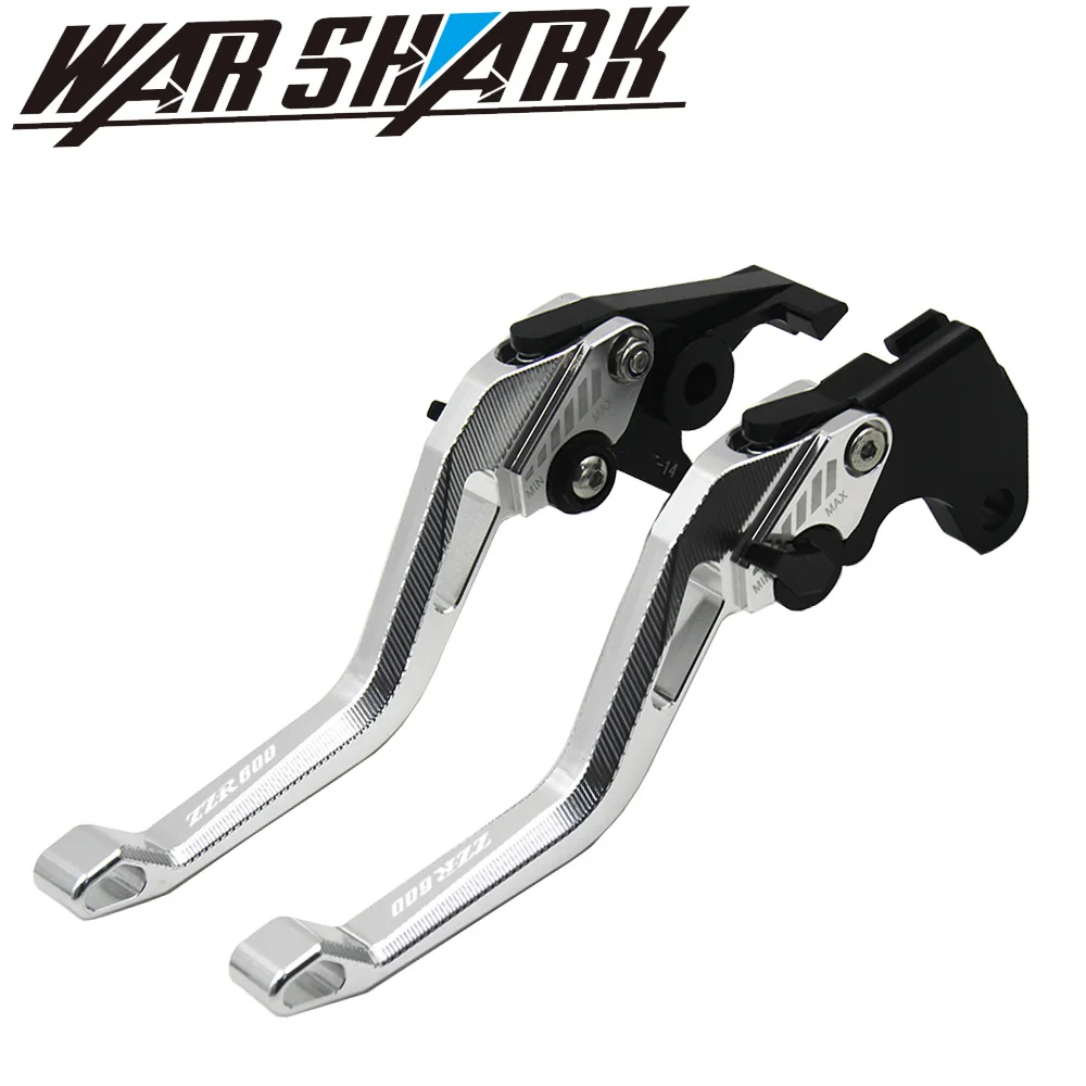 Для Kawasaki ZZR600 ZZR 600 1990-2009 CNC алюминиевые мотоциклетные тормозные рычаги сцепления Регулируемые - Цвет: silvery ZZR600 logo