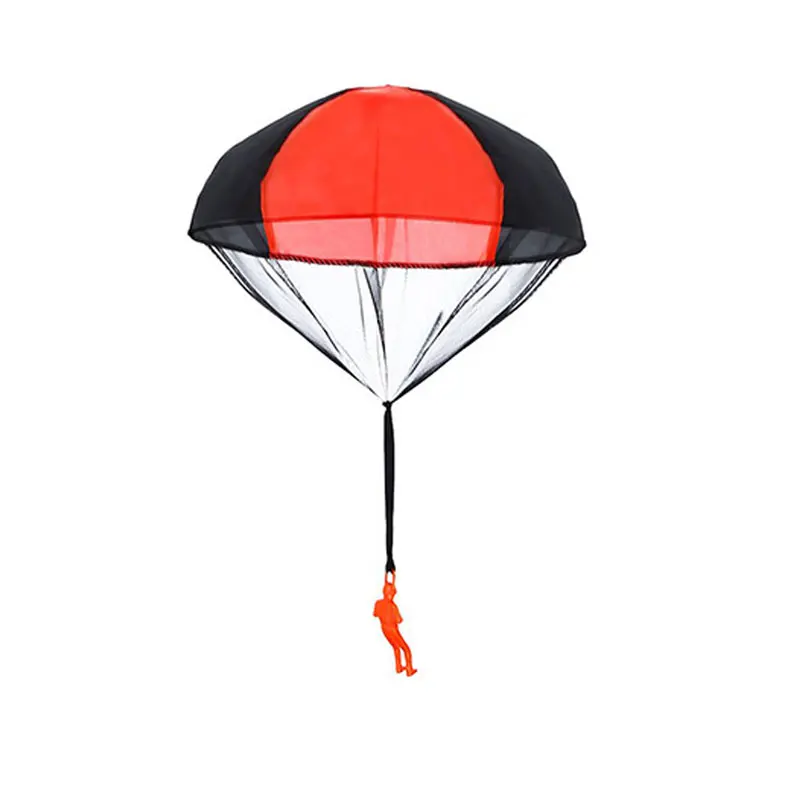 Мини-солдат, игрушка с парашютом, забавная игра, развивающие игрушки для детей на открытом воздухе, спортивные игрушки с парашютом для детей, подарок - Цвет: Красный