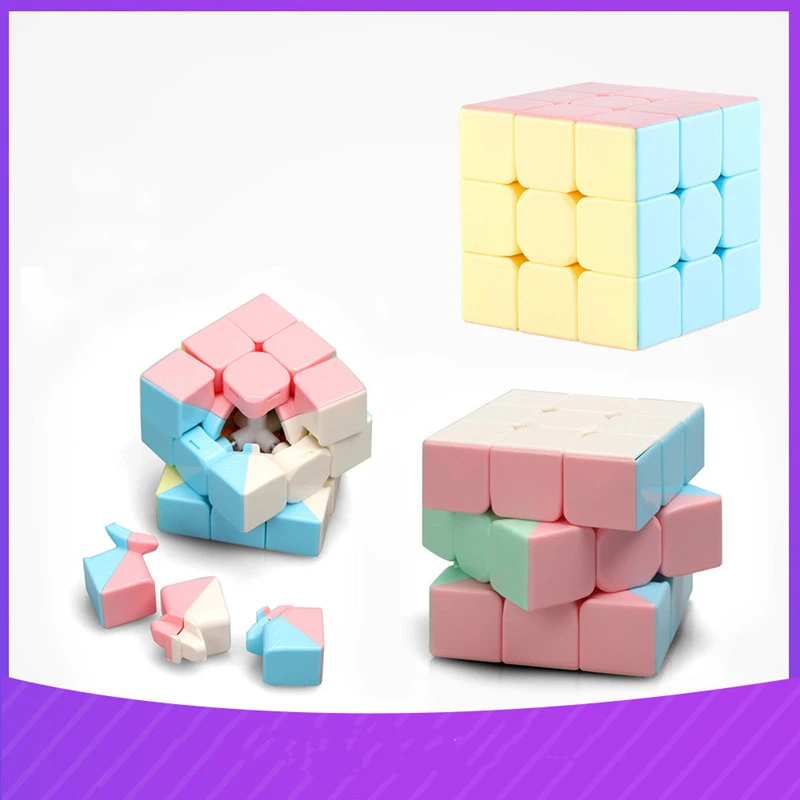 

Professional Match Magic Cube 3x3 Speed Cubes Puzzle Intelligence Magic Cube Hot Macarons Style Toys Children Gift 2019 New