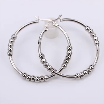 

Stainless steel jewelry gift Leisure sport 30mm 40mm 50mm wholesale retail woman Child birthday Party Hoop earring LH905