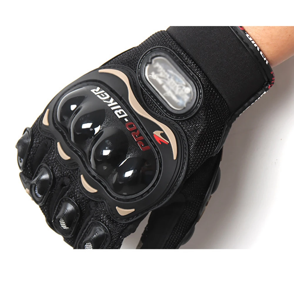 PU Leather Motorcycle Hard Knuckle Full Finger Gloves Protective Gear Racing Biker Riding Motorbike Moto Motocross