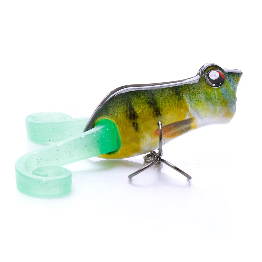 Color E VTAVTA 52 мм 11 г Topwater искусственная приманка лягушка жесткая приманка для рыбалки Поппер рыбалка воблеры свимбейт кренкбейт с мягким хвостом - Цвет: Color E
