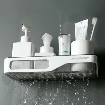 

1PCS Wall Hung Toilet Shelf Non Perforated Bathroom Toilet Supplies Bathroom Storage