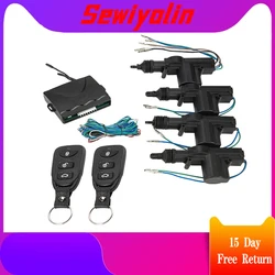 Cerradura de coche con Control remoto, sistema de entrada sin llave, actuador de bloqueo de 4 puertas, Universal, 12V