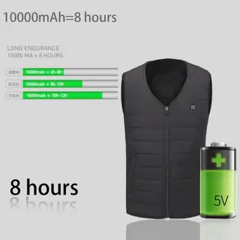 

Men Women Washable Warm Electric Fishing Outdoor Hiking Safety Winter Flexible Heating Vest Constant Temperature Usb Infrared