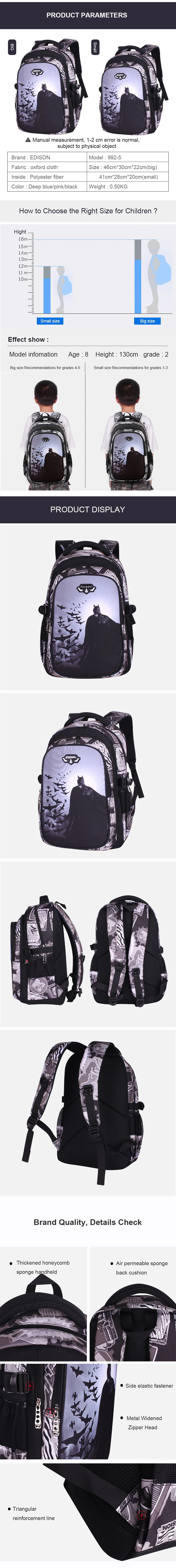 Новая школьная сумка Эдисона, Детский рюкзак для мальчиков и девочек, школьный рюкзак, серия Miracle, мультяшная Студенческая сумка, рюкзак с объемным принтом
