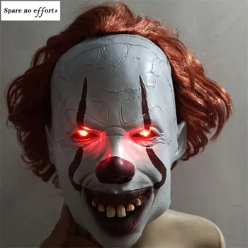 

Cosplay Halloween Horror Headgear Glowing Clown Back To Soul 2 Mask Clown Back to Soul led Glowing Mask Party Decoration