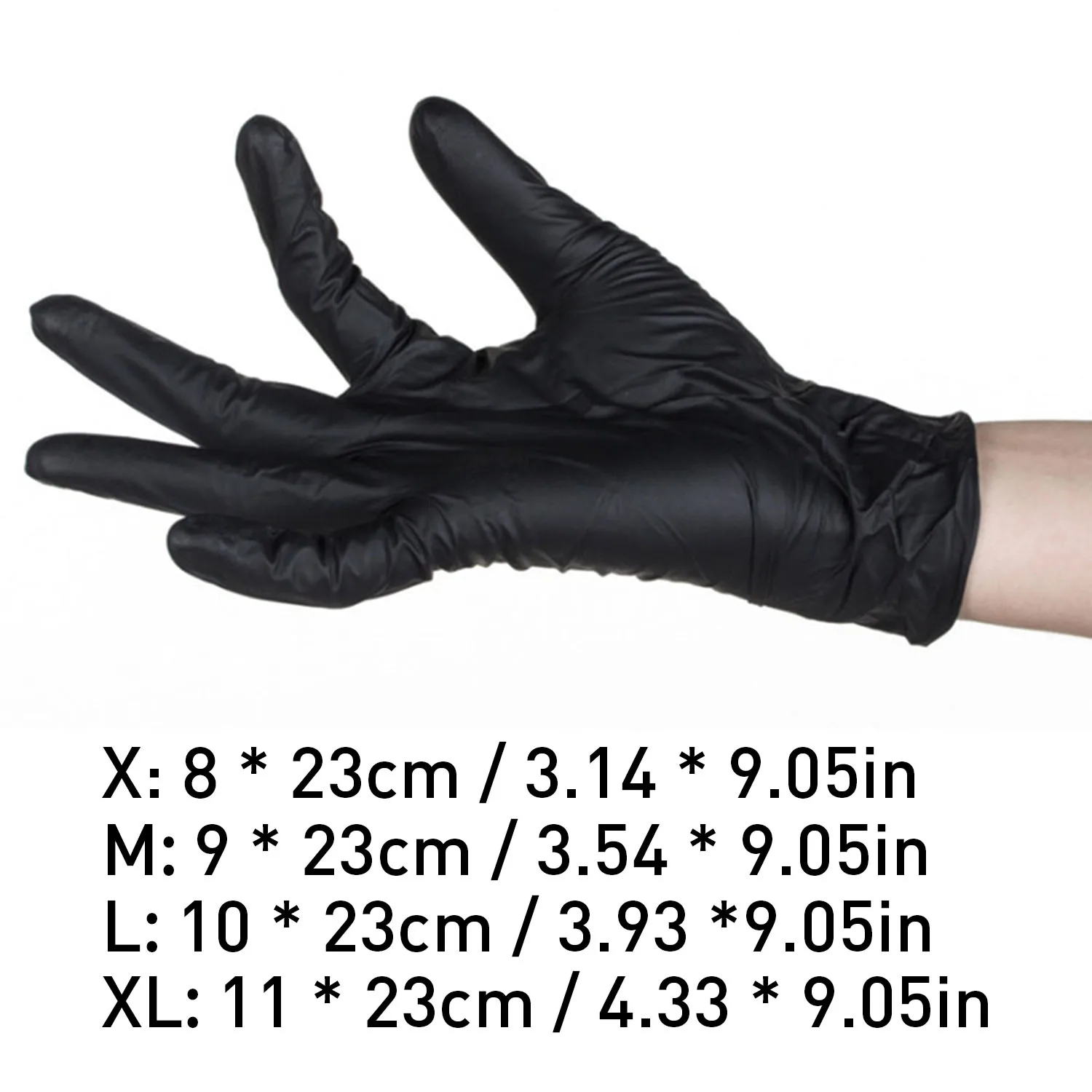 100 шт./лот перчатки для механики нитриловые перчатки для домашней уборки моющие черные лабораторные перчатки для дизайна ногтей антистатические одноразовые перчатки