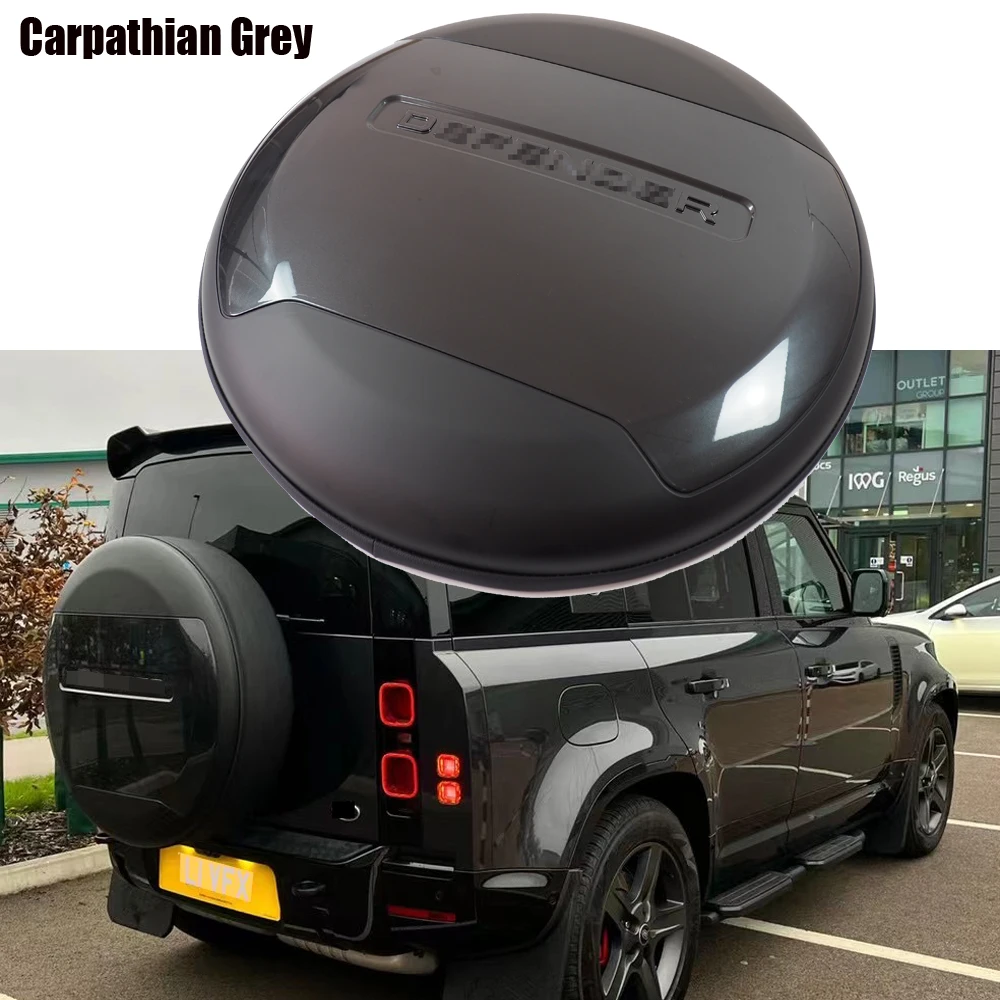 CarpathianGreySpareTireCoverFitsforLandRoverDefender90110