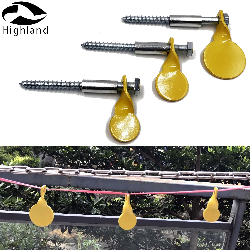 

3 Yellow Plates of different size Shooting Target with screws
