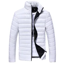 Мужские пальто и куртки, зимнее теплое приталенное пальто на молнии со стоячим воротником для мальчиков, верхняя одежда, мужская ветровка, куртки