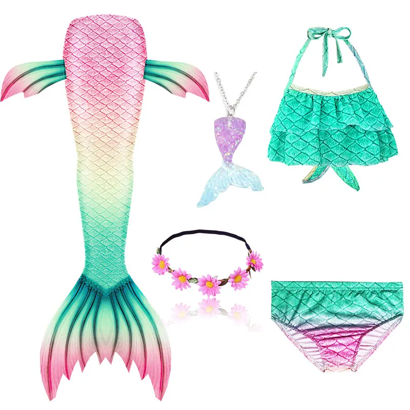 Купальник бикини для девочек с хвостом русалки|little mermaid tail|mermaid tailmermaid tails for children |