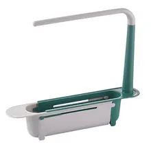 

Telescopic Sink Rack Holder Expandable Storage Drain Basket For Home Kitchen Kit Organizer Sponge Water Draining
