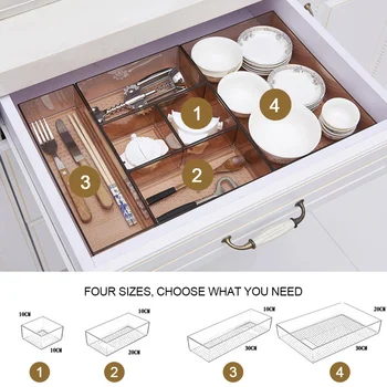 

New Cutlery Storage Drawer Tray Spoon Knife Fork Divider Storage Box Japanese Transparent Drawer Receipt Tableware Storage Box