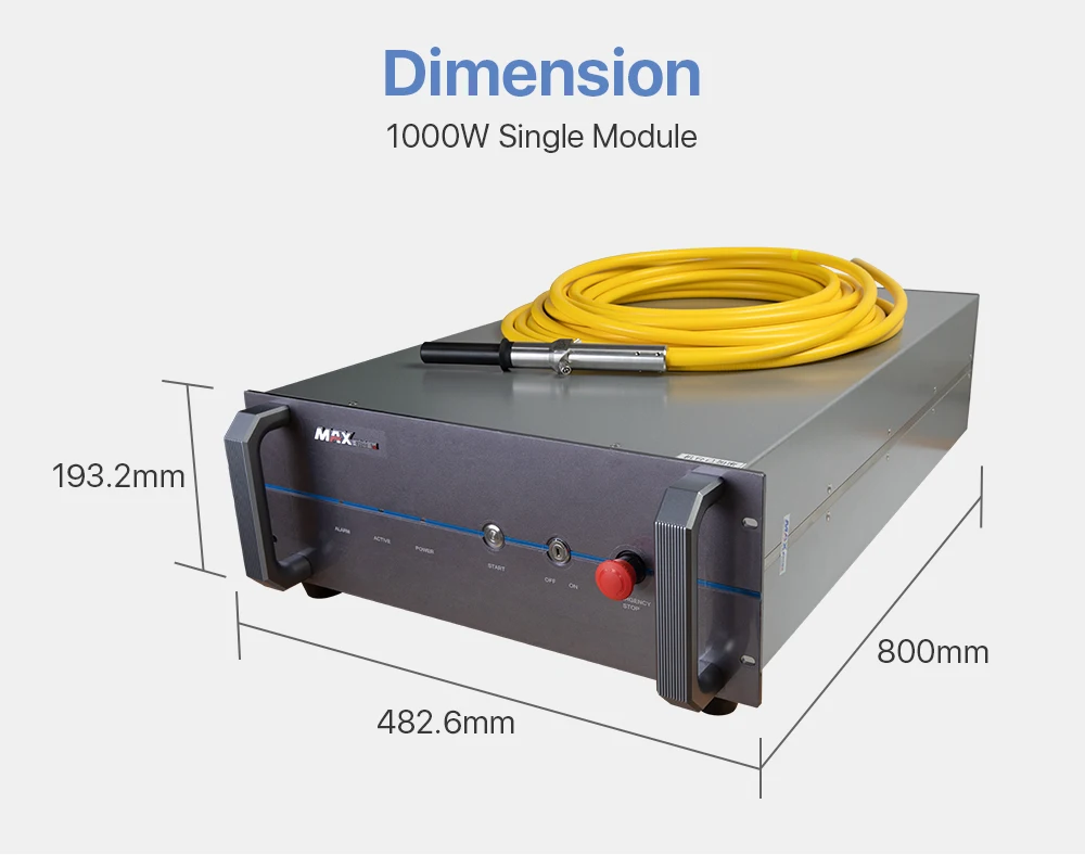 Cloudray MAX 1000 Вт один модуль MFSC волоконные лазеры CW/импульсная серия 1064nm для лазерной резки и сварки